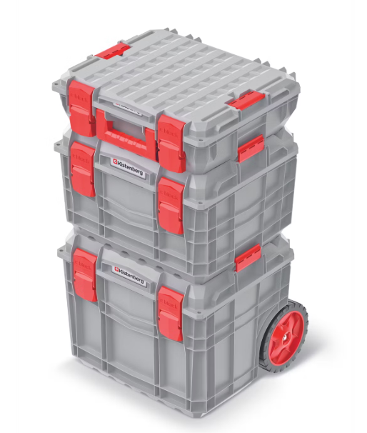 Kistenberg 3-in-1 Mobiler Werkzeugwagen | 450 x 380 x 800 mm | Grau