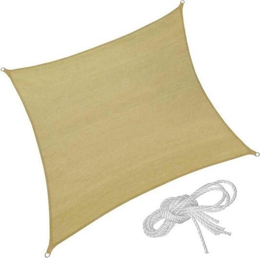 tectake - Quadratisches Markisen-Sonnenschutztuch - 300 x 300 cm - 402605