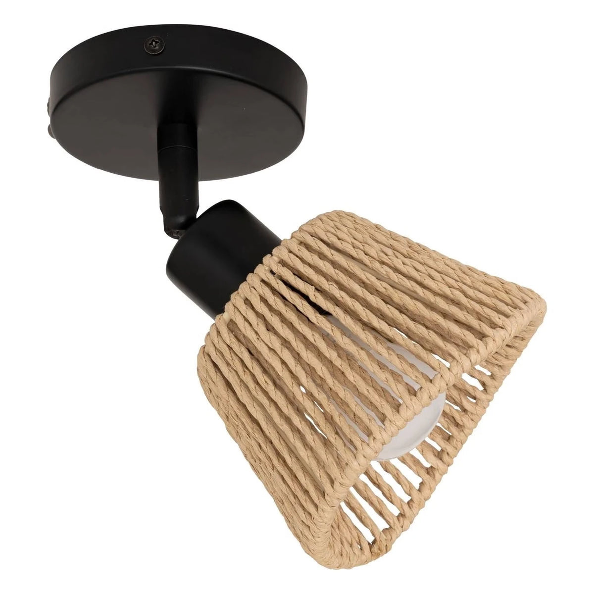 Atmosphera Myha Wandleuchte – Verstellbarer Spot – Metall & Seil – E14 – 10 cm