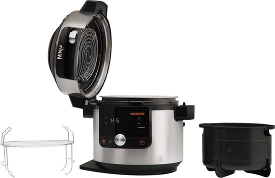 Ninja Foodi OL650EU Multikocher – 12 Kochfunktionen – 7,5 Liter – inklusive Heißluftfritteuse, Schnellkochen, Dämpfen, Grillen