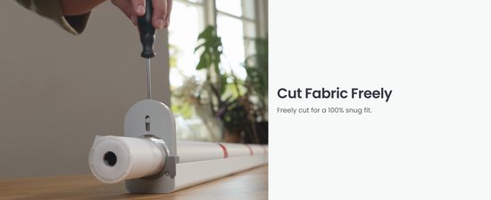 SwitchBot - Verstellbare intelligente Jalousien für alle Fenster - Groß / 110-140cm - Grau