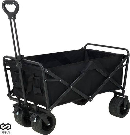 Infinity Goods Bolder Cart XL - faltbar - 180KG Tragfähigkeit - drehbare Räder - 95 x 57 x 96 CM - verstellbar - Schwarz