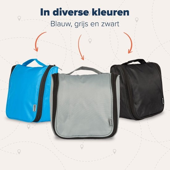 TRVLMORE Kulturtasche - Hängend mit Haken - Unisex - Grau