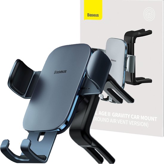 Baseus - Easy Control Clamp - Verstellbare Telefonhalterung für Rund - Lüftungsgitter - Grau