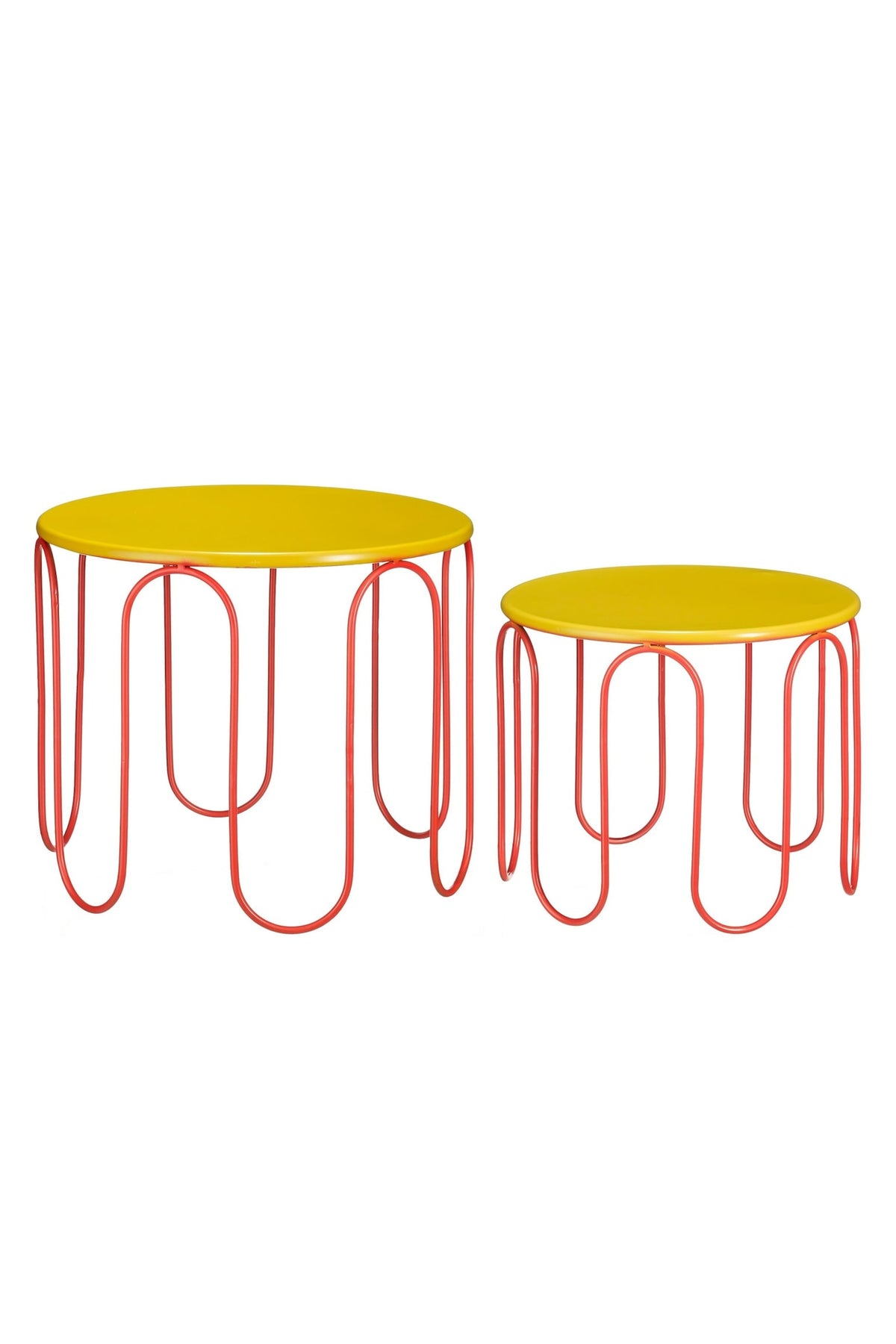 Mica Decorations „Sunkissed“ Beistelltisch 32 x Ø 38 cm – gelb