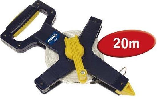 Toolland Hochwertiges Maßband, Zentimeter- und Millimeterskala, robustes ABS-Gehäuse, 20 m