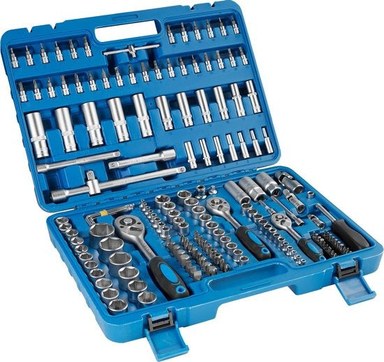 tectake Schraubenschlüsselsatz 171-teilig - 1/4", 3/8" und 1/2"