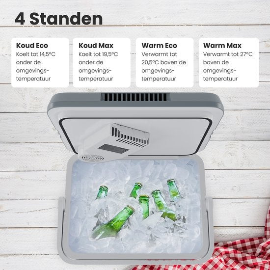 Auronic Electric Kühlbox - Kühlbox - 25L - 12V und 240V - Grau