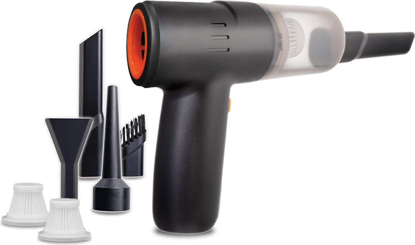 Livington PocketVac Kabelloser Handstaubsauger mit Gebläsefunktion – Kompakt – Leicht – Inklusive 5 Aufsätzen