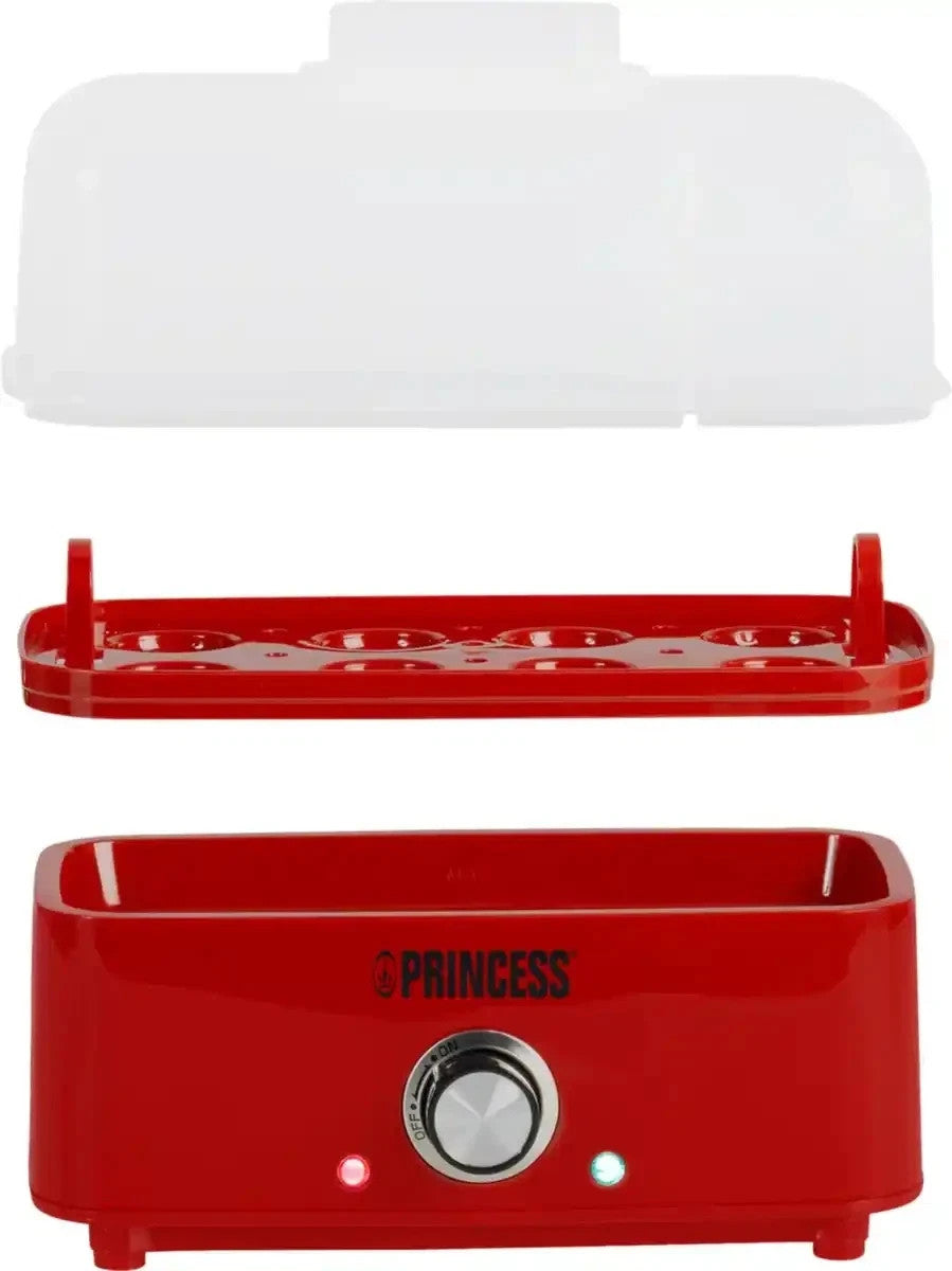 Princess Hot-Dog-Maker & Eierkocher 2-in-1 – Für 6 Hot Dogs und 8 Eier mit Brötchenwärmer