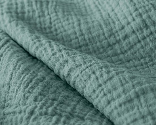 Sleeptime 2-in-1-Mousseline-Bettdecke – Bettdecke ohne Bezug, inklusive Kissenbezug – 240 x 200 – Grün