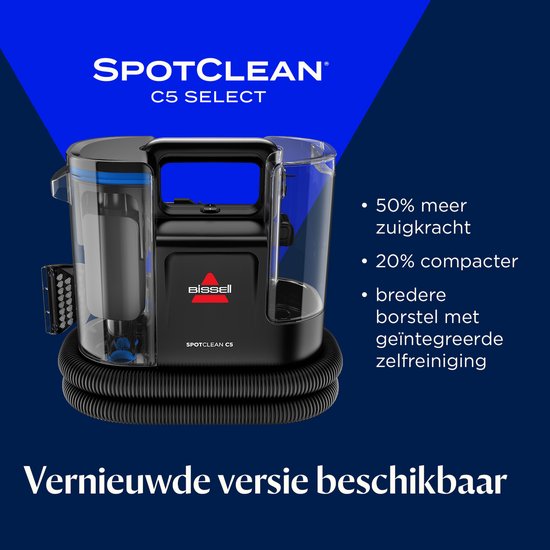 BISSELL MultiClean Spot & Stain Tragbarer Fleckenreiniger – Mit HeatWave-Technologie und 4 Aufsätzen – Teppichreiniger für Sofa, Auto und Matratze - Teppichreiniger – extra langer 2,2 m Schlauch – Reinigungsgerät – Polsterreiniger – 4720M