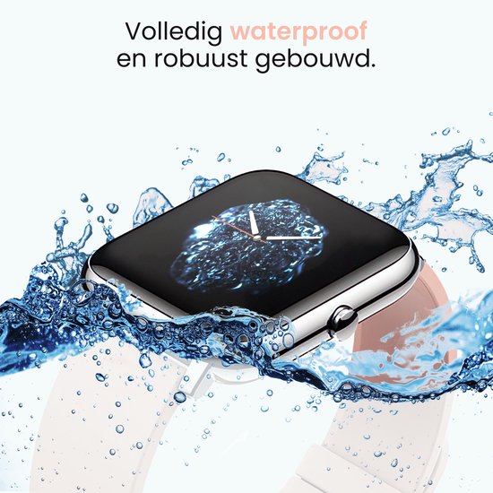 MAOO AMPLIFY Smartwatch - Inkl. Bildschirmschutz - Herzfrequenz, Blutdruck, Blutsättigung, Schlaf, Entfernung - Schrittzähler - Smartwatch Damen - Uhr - Weihnachtsgeschenk - Pink