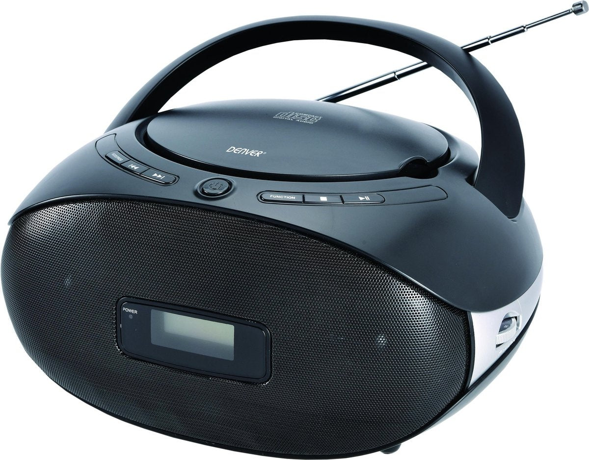 Denver Wireless Boombox - CD-Funktion & FM Radio - AUX-Anschluss - TC29 - Schwarz