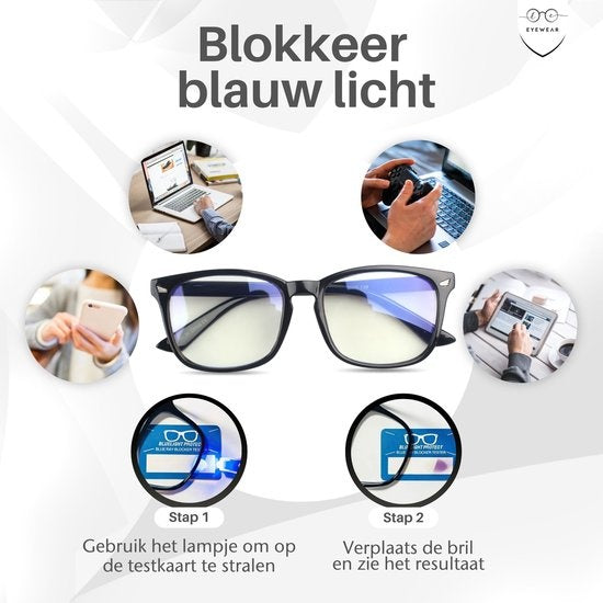 LC Eyewear Computerbrille - Blaulichtbrille - Displaybrille - Design - Unisex - Schwarz