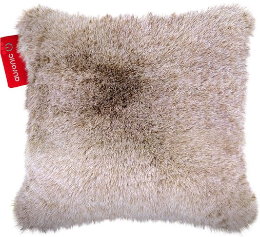 Auronic Wärmekissen - Teddy - 45x45 - Kabellos - Wiederaufladbar - Elektrisches Kissen - Infrarot - Taupe
