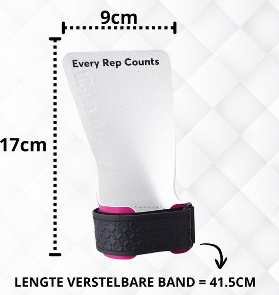 Sandside Grips Elite 2.0 - Sticky Hand Grips - Keine Kreide - Fitness Handschuhe - Fingerlose Griffe - Hot Pink S/M