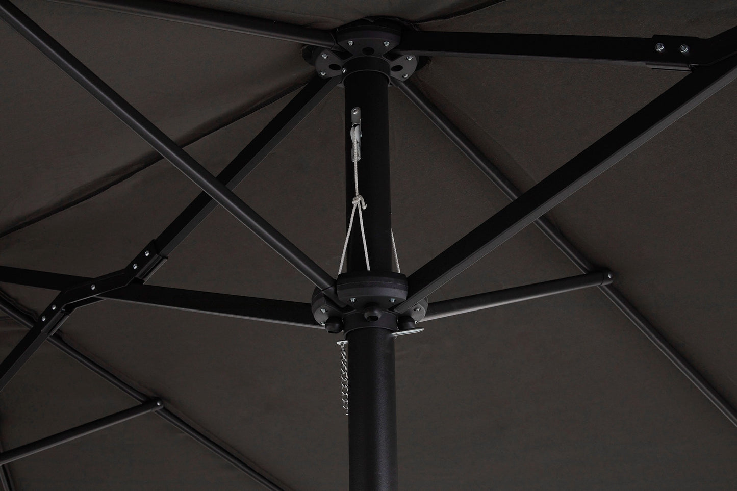 Lifa Garden Doppel Sonnenschirm 450x265x240 cm Anthrazit mit Abdeckung UV50+