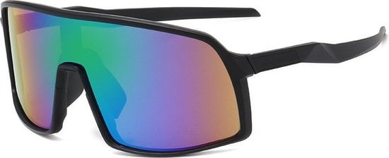 GarpexÂ¬Ã† Radsportbrille - Sportbrille - Polaroid Sonnenbrille - Sonnenbrille - Rennrad - Mountainbike - Motorrad - Schwarzer Rahmen Grüne Gläser