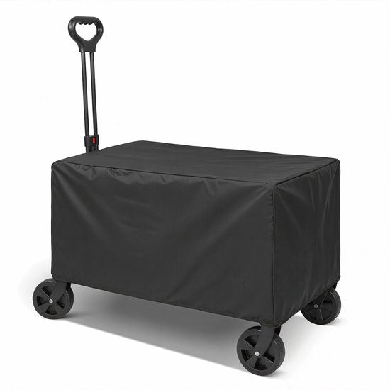 Tristar Klappbarer Handwagen – 120 l – 100 kg Tragkraft – Stahl – Lenkrollen – Zusammenklappbarer Handwagen mit Ladeklappe – inkl. wasserdichter Schutzhülle – kompakt – Festival – HC‑0917