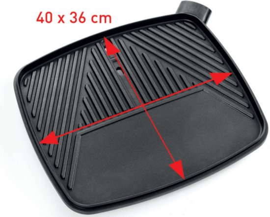FRITEL Grill BBQ 3278 – Elektrischer Grill / Tischgrill – Große Grillfläche: 40 x 36 cm – 2000 W – Abnehmbare Grillplatte + Untergestell