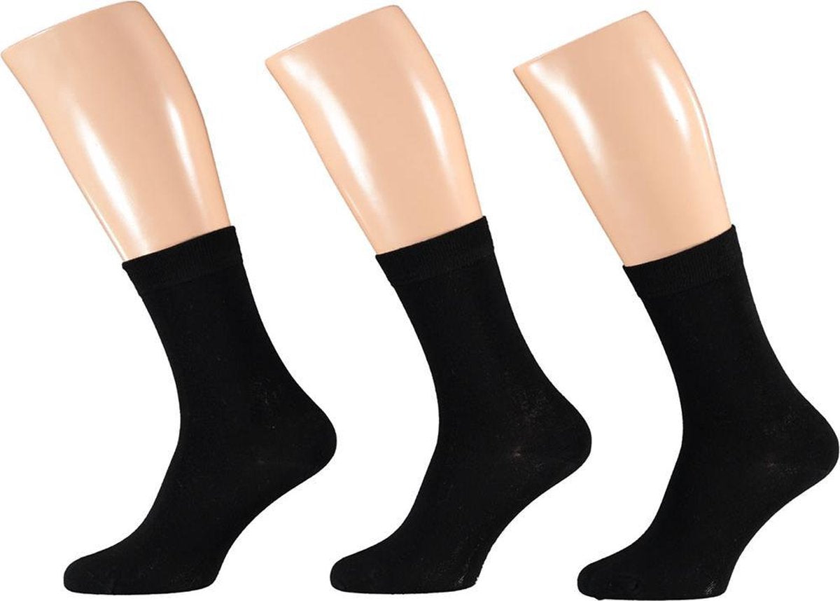 Apollo Bambus-Socken, 3er-Pack – Schwarz – Größe 43/46