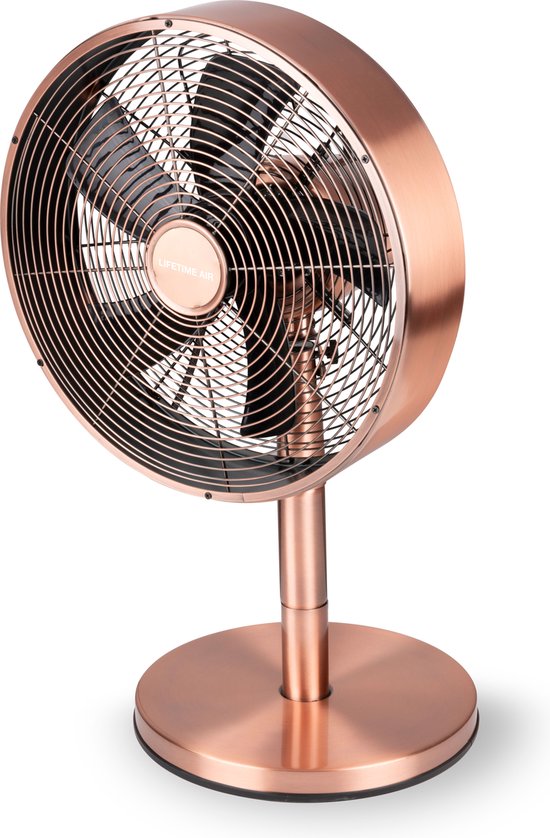 Lifetime Air Tischventilator - 230V - Tischventilator 30CM - 3 Geschwindigkeiten - Oszillationsfunktion - Neigbar - Pink