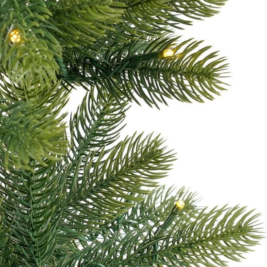 Black Box Trees Nagoya Kunstweihnachtsbaum mit Beleuchtung H120 x Ø60 cm – Weihnachtsbaum für den Innenbereich – Kunstbaum mit 212 PE-Tannenzweigen – Schlankes Modell Ø60 cm – Grün