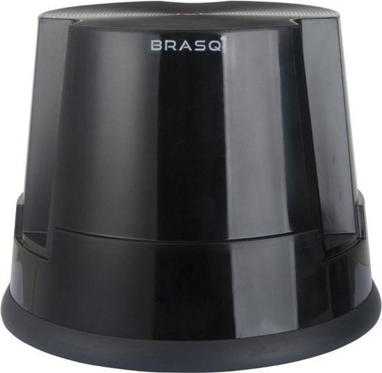 BRASQ Tritthocker aus schwarzem Kunststoff Essential ST100, Tragkraft 150 kg, Tritthocker, Elefantenfuß, Bürostuhl, Treppe, Rolltreppe, Hocker