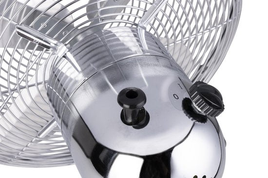Lifetime Air Fan - Ø30 Cm - Retro - 3 Geschwindigkeiten - Neigbar - Schwenkfunktion - Chrom