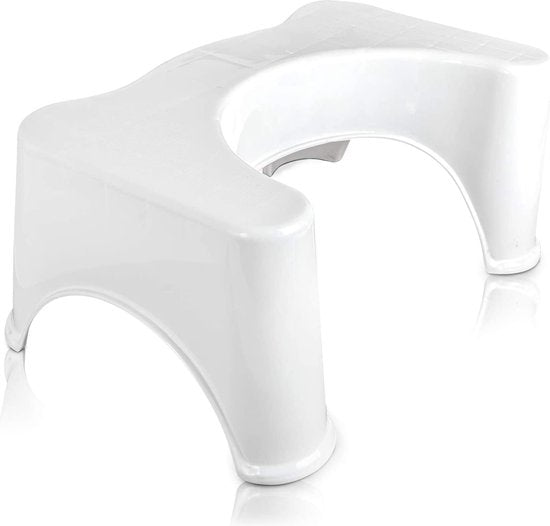 FUCHSI Toilettenhocker – 17 cm – Zur Unterstützung bei Verstopfung – Weiß