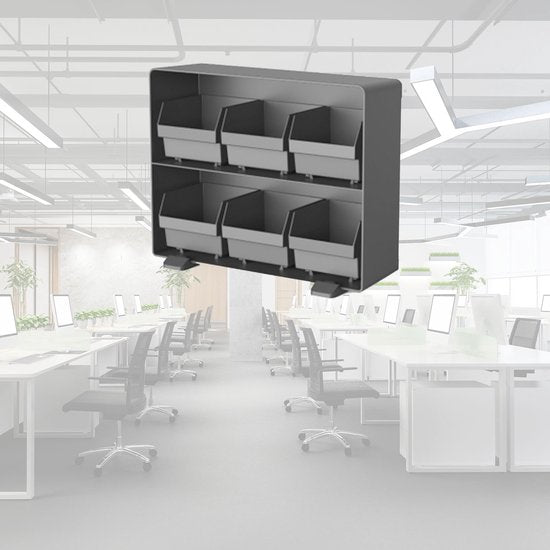 BRASQ Tee-Organizer Schwarz TB100 – Teedose mit 6 Fächern – Küchenorganizer – Teedose – Teebeutelhalter – Platzsparendes Aufbewahrungssystem