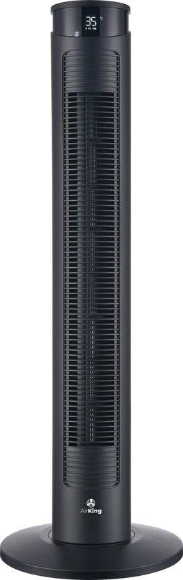 AirKing Turmventilator 94cm - Säulenventilator mit Fernbedienung - Timer - 3 Geschwindigkeitsstufen - Oszillation & dimmbarer LED-Bildschirm - energieeffizient - Ventilator zur Raumkühlung - Schwarz