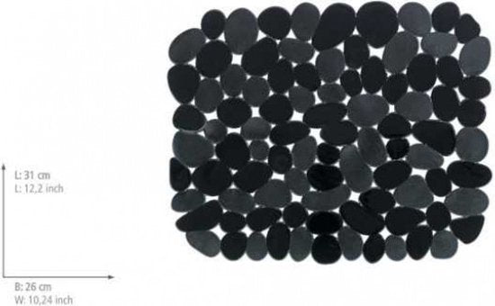 Wenko Abtropfsieb „Stone“, 31 × 26 cm, schwarz