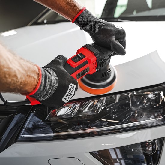 Carpoint Dual-Action-Poliermaschine – 650 Watt – 6 Geschwindigkeitsstufen – 2000–6400 Polierbewegungen – 9 mm Exzenterhub