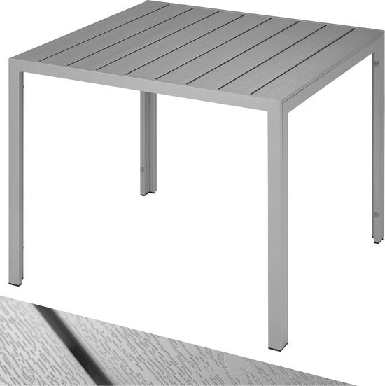 tectake - Gartentisch Maren - Quadratisch 90x90x74,5cm - grau - 402955