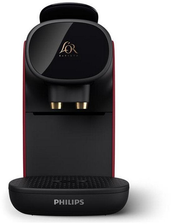 Philips L'OR Barista Sublime Kaffeemaschine LM9012/50 – Für Kapseln geeignet – Kaffeekapselmaschine mit 9 Espresso- und Barista-Kapseln – Schwarz und Rot