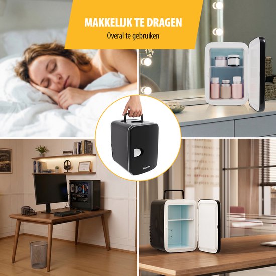 Tristar KB-7604 – Minikühlschrank – 4 l – Kühlschrank für Make-up und Hautpflege – Gaming-Kühlschrank – Camping-Kühlschrank – Vatertagsgeschenk – 12/230 V