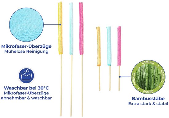 Maximex Mikrofaser-Fugenreiniger-Set, 6-teilig – 6 Stück – 1 x 45 x 1 cm