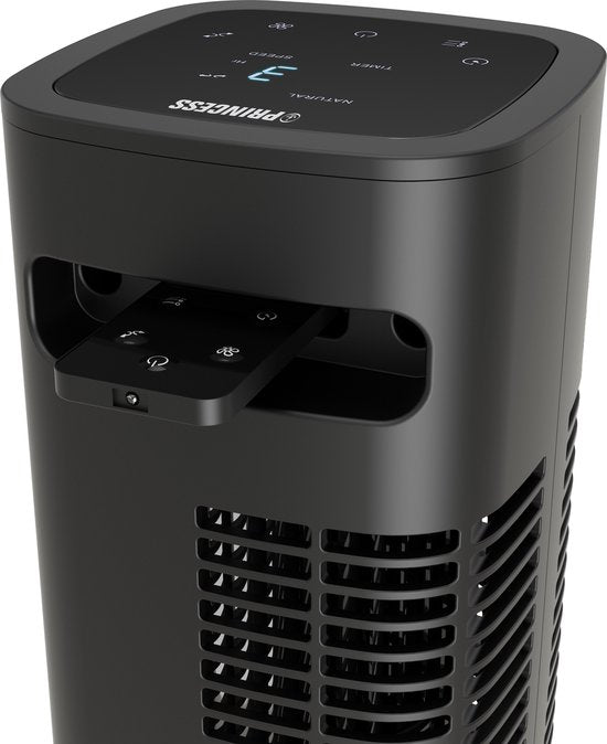 Intelligenter Turmventilator 80 cm – App & Fernbedienung – Timer-Funktion – Energiesparend – Princess 358230 – Schwarz
