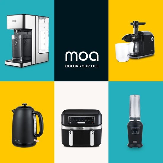 MOA Wasserkocher 1,8 Liter - Modern - Elektrisch - Schwarz - EK2B