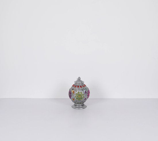 Globo Tischleuchte Gelasius - silber - Metall - 27 cm - E27 Fassung - 15658T