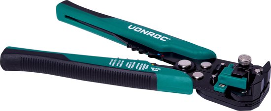VONROC Professional automatische Abisolierzange - Crimp- und Isolierzange - Mit 270-teiligem Zubehörsatz