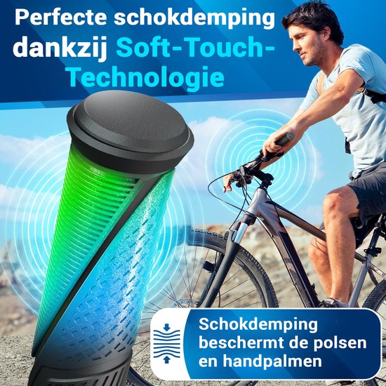 Nextcover Fahrradgriffe – Comfort Grip – Ergonomisch – Universal – Schwarz