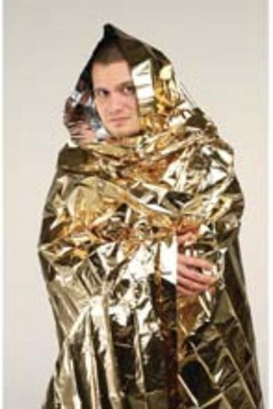 Rettungsdecke - Isolierdecke - Folie 160x210cm silber/gold