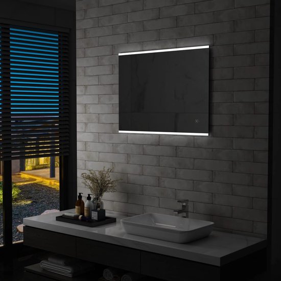 vidaXL – Badezimmerspiegel – LED – mit – Berührungssensor – 80 x 60 – cm
