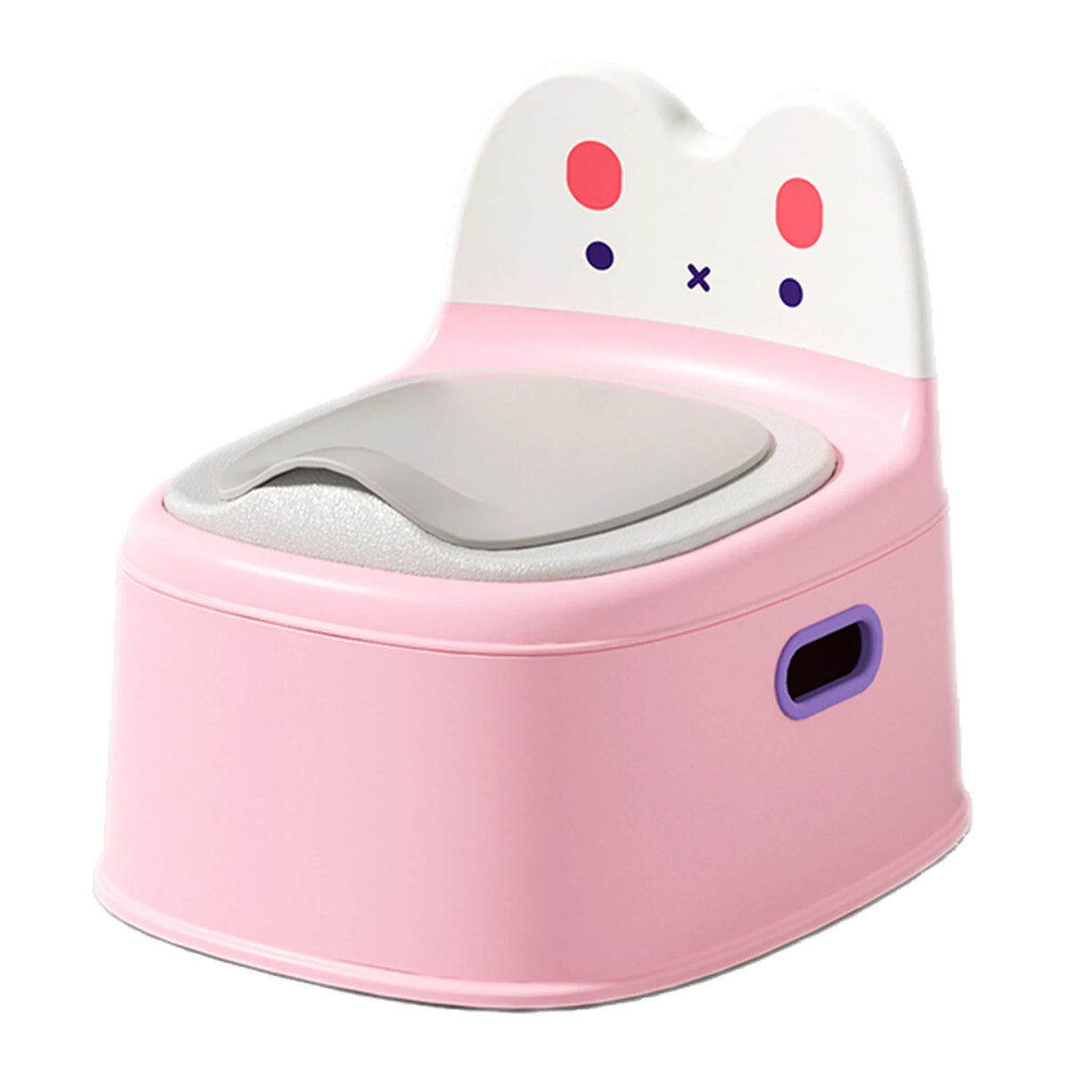 Baby-Toilettentrainer, WC-Sitzverkleinerer „Hase“ – PVC – Rosa