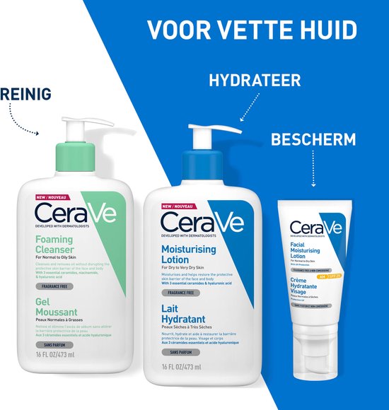 CeraVe Schäumendes Reinigungsgel – für normale bis fettige Haut – 473 ml