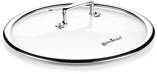 Rosmarino HexaPRO Pfannendeckel - Pfannen - Bratpfanne - Wokpfanne - Pfannendeckel 28 cm - Glasdeckel 28 cm