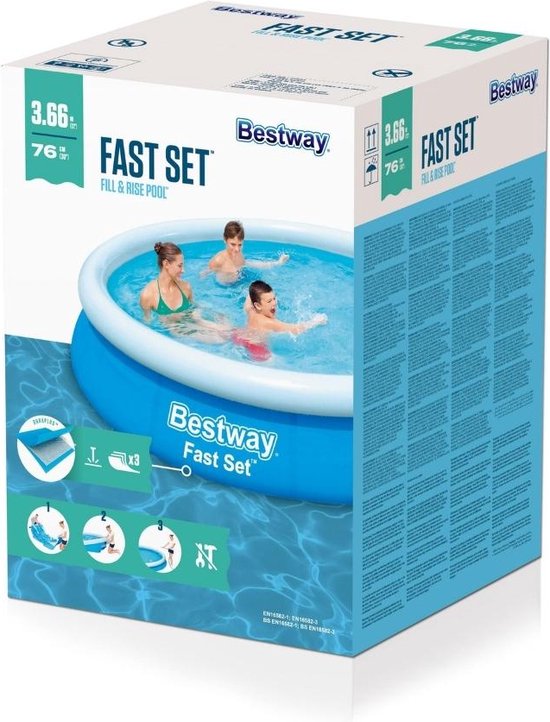 Bestway Fast Set-Schwimmbecken 366 cm